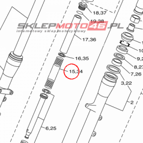 YAMAHA - SPREZYNA AMORT. nr: 3D8231410000