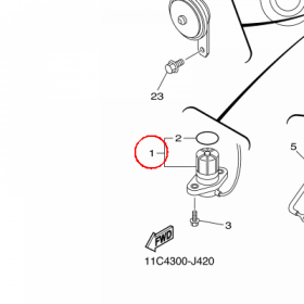 YAMAHA - WSKAZNIK OLEJU nr: 3D8857200000