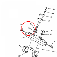 YAMAHA - PODKLADKA GUM. nr: 3DM234450000