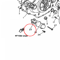 YAMAHA - GASKET, SHIFTER COVER nr: 3EG154590000