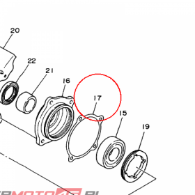 YAMAHA - GASKET, HOUSING CAP nr: 3FA175191000