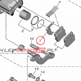 YAMAHA - SHIM, CALIPER nr: 3GD258270000