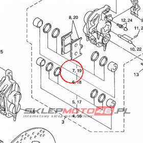 YAMAHA - CALIPER SEAL KIT nr: 3GM258031000
