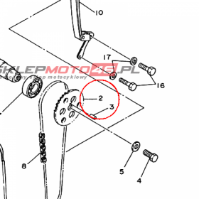 YAMAHA - ZEBATKA LANC. ROZRZ. nr: 3HN121760000