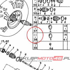 YAMAHA - ZLACZKA nr: 3HN2511H0100