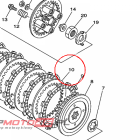 YAMAHA - PRZKLADKI SPRZEGLA nr: 3J2163240000 > 3J2163241000