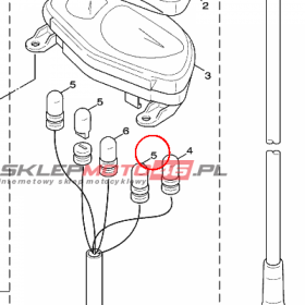 YAMAHA - ZAROWKA nr: 3KWH35170000