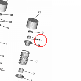 YAMAHA - ZAMEK ZAWORU nr: 3LD121180000