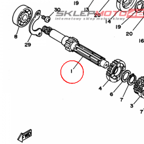 YAMAHA - WALEK SKRZYNI. B. nr: 3MB174110100