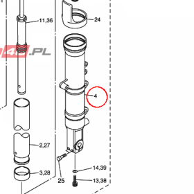 YAMAHA - RURA AMORTYZATORA nr: 3P6231060100
