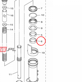 YAMAHA - TULEJA SLIZGOWA nr: 3P6231350000
