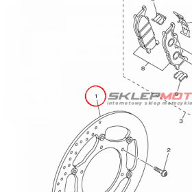 YAMAHA - TARCZA HAM. nr: 3P62581T0100