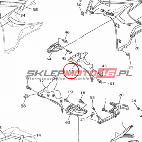 YAMAHA - WYPELNIENIE OWIEWKI nr: 3P62836L0000