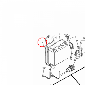 YAMAHA - WIRE, PLUS LEAD nr: 3P6821150000
