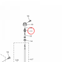 YAMAHA - UCHWYT nr: 3P68431U0000