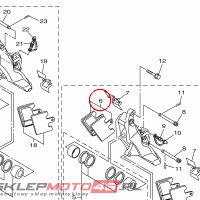 YAMAHA - klocki hamulcowe nr: 3P6W00450000
