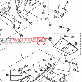 YAMAHA - VISOR, SIDE ASSY 1 nr: 3P6Y283200P9
