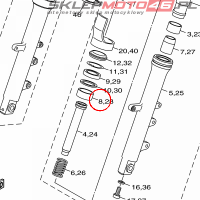 YAMAHA - tuleja slizgowa nr: 3VD231251000