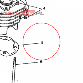 YAMAHA - uszczelka cylindra nr: 3VLE13510000