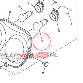 YAMAHA - zarowka nr: 3WGH43140000