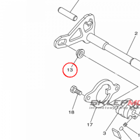 YAMAHA - ROLLER, SHIFT LEVER nr: 3XJ181780000