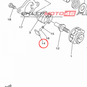 YAMAHA - PAWL, SHIFTER nr: 3XJ181820000