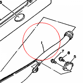 YAMAHA - rura wydech. nr: 3XK146100000