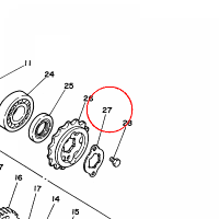 YAMAHA - PODKLADKA ZAB. nr: 3Y1174560000