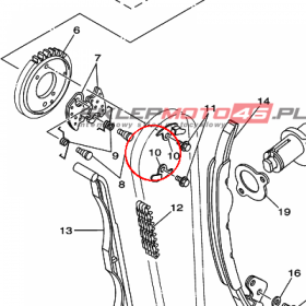 YAMAHA - UCHWYT NAPINACZA L. ROZRZ nr: 3YF122330000 > 3YF122330100