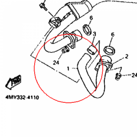 YAMAHA - RURA WYDECHOWA nr: 3YF146110000