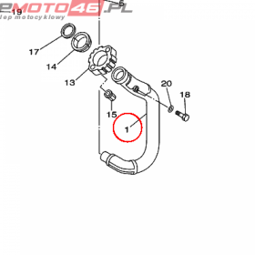 YAMAHA - RURA WYDECHOWA nr: 42H146110000