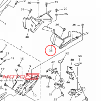 YAMAHA - wypelnienie owiewki nr: 42P2836K0000