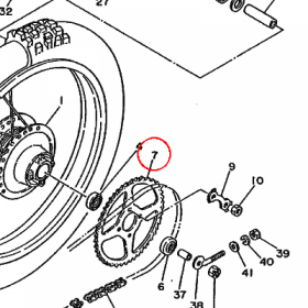 YAMAHA - ZEBATKA TYLNA nr: 492254481000