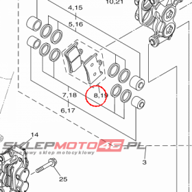 YAMAHA - BRAKE PAD KIT nr: 4B5258050000