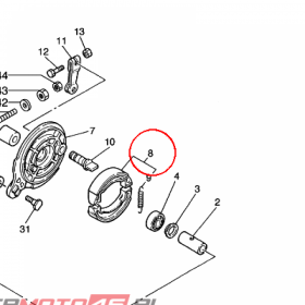 YAMAHA - SZCZEKI HAM. nr: 4BEW25360000