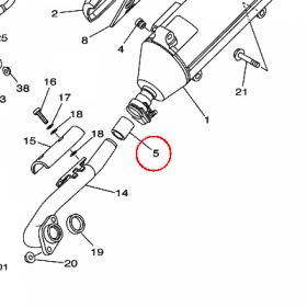 YAMAHA - USZCZELKA WYDECHU nr: 4BH147140000