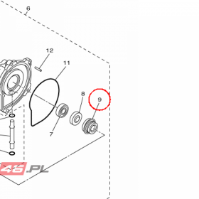 YAMAHA - USZCZELNIACZ nr: 4C8124380000