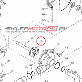 YAMAHA - WALEK POMPY WOD. nr: 4C8124501000