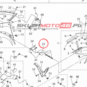 YAMAHA - wypelnienie owiewki nr: 4C82836K0000