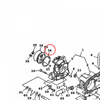 YAMAHA - USZCZELKA GAZNIKA nr: 4CWE54530000