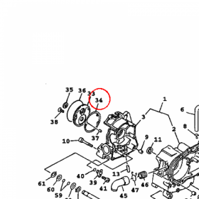 YAMAHA - USZCZELKA GAZNIKA nr: 4CWE54530000