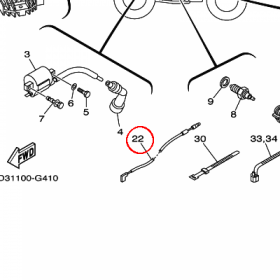YAMAHA - WIRE, LEAD nr: 4D3825410000