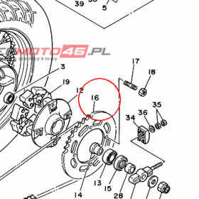 YAMAHA - ZEBATKA ZDAWCZA nr: 4DN254452000