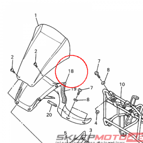 YAMAHA - wypelnienie owiewki nr: 4EB-2836K-00-00 > 4EB2836K0000