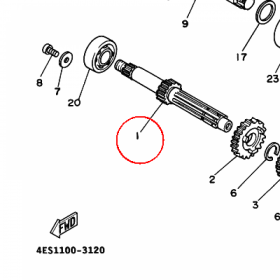 YAMAHA - WALEK SKRZYNI. B. nr: 4ES174110100