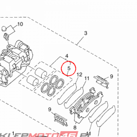 YAMAHA - CALIPER SEAL KIT nr: 4ES258031000