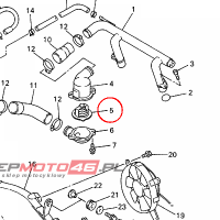 YAMAHA - TERMOSTAT nr: 4FM124100100