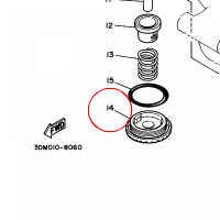 KOREK SPUSTU OLEJU (nr: 4HC153510000) (24 D .17)