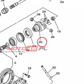 YAMAHA - YOKE, JOINT 2 nr: 4KB461461200