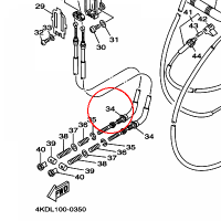 YAMAHA - LINKA HAMULCA nr: 4KD263610100